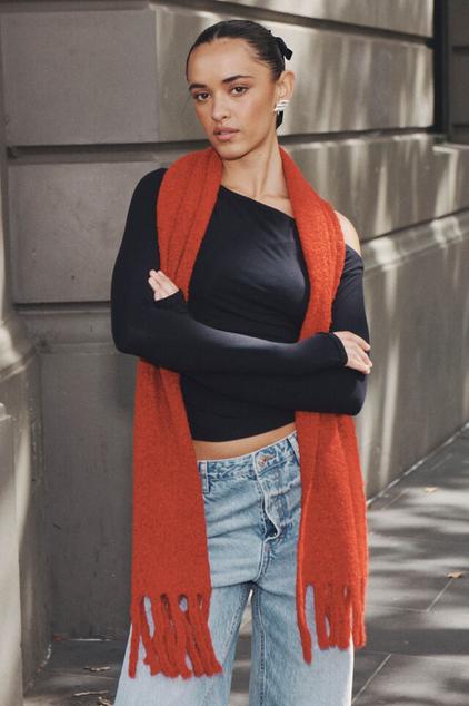 Bella Boucle Knit Scarf offers at $25 in Supre