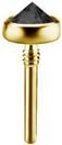 Gold Titanium Attachment for Internal Long Thread-R Labret - Inverted Black Premium Zirconia offers at $34.95 in Essential Beauty