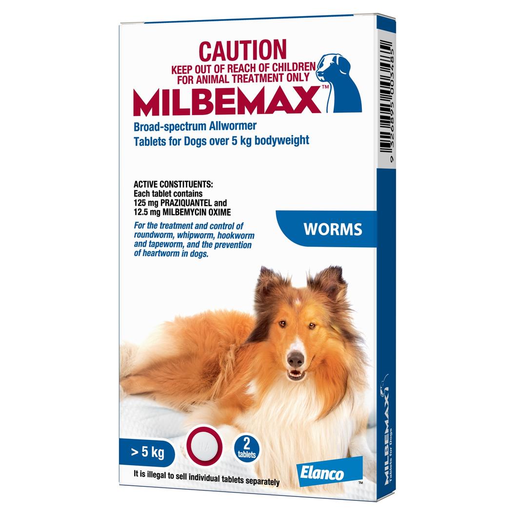 Milbemax Allwormer For Dogs Over 5kg 2 Tablets offers at $19.99 in Budget Pet Products