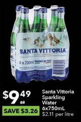 Santa Vittoria - Sparkling Water 6x750mL offers at $9.49 in Ritchies