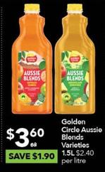 Golden - Circle Aussie Blends Varieties 1.5l offers at $3.6 in Ritchies