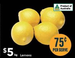 Lemons offers at $5 in Ritchies