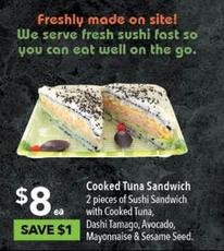 Cooked Tuna Sandwich offers at $8 in Ritchies