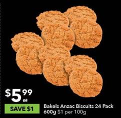 Bakels Anzac Biscuits 24 Pack offers at $5.99 in Ritchies
