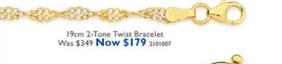 19cm 2-tone Twist Bracelet offers at $179 in Prouds