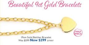 19cm Solid Belcher Bracelet offers at $299 in Prouds