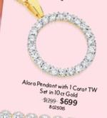 Alora Pendant With 1 Carat Tw Set In 10 Ct Gold offers at $699 in Angus & Coote