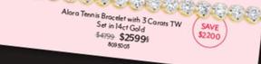 Alora Tennis Bracelet With 3 Carats Tw Set In 14ct Gold offers at $2599 in Angus & Coote