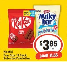 Nestlè - Fun Size 11 Pack Selected Varieties offers at $3.85 in IGA