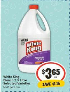 White King - Bleach 2.5 Litre Selected Varieties offers at $3.65 in IGA