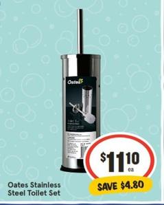 Oates - Stainless Steel Toilet Set offers at $11.1 in IGA