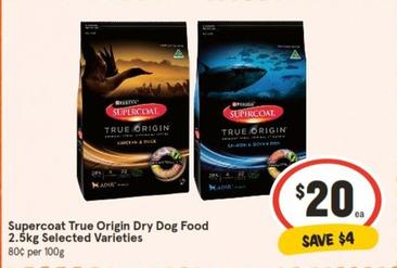 Purina - Supercoat True Origin Dry Dog Food 2.5kg Selected Varieties offers at $20 in IGA