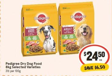 Pedigree - Dry Dog Food 8kg Selected Varieties offers at $24.5 in IGA
