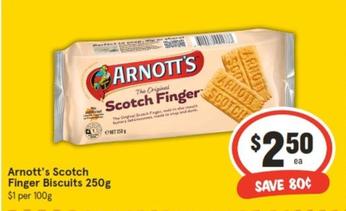 Arnott's - Scotch Finger Biscuits 250g offers at $2.5 in IGA