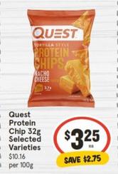 Quest Protein Chip 32g Selected Varieties offers at $3.25 in IGA