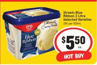 Streets - Blue Ribbon 2 Litre Selected Varieties offers at $5.5 in IGA