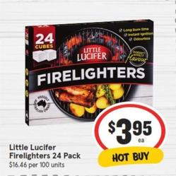 Little Lucifer - Firelighters 24 Pack offers at $3.95 in IGA