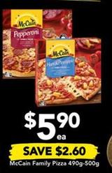Mccain - Family Pizza 490g-500g offers at $5.9 in Drakes