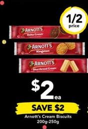 Arnott's - Cream Biscuits 200g-250g offers at $2 in Drakes