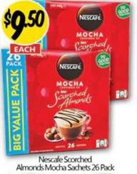 Nescafe - Scorched Almonds Mocha Sachets 26 Pack offers at $9.5 in NQR