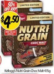 Kelloggs - Nutri-grain Choc Malt 435g offers at $4.5 in NQR