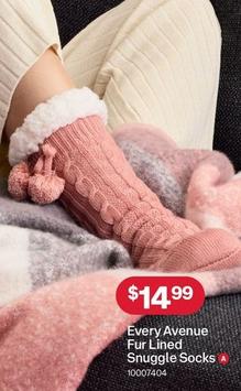Every Avenue Fur Lined Snuggle Socks offers at $14.99 in Australia Post