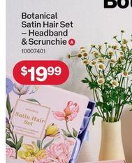 Botanical - Satin Hair Set Headband & Scrunchie offers at $19.99 in Australia Post