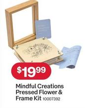 Mindful Creations Pressed Flower & Frame Kit offers at $19.99 in Australia Post