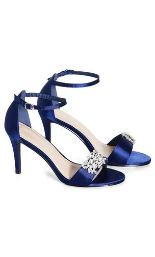 WIDE FIT Totally Glam Heel - navy offers at $54.98 in City Chic