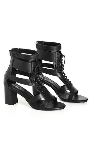 WIDE FIT Attitude Heel - black offers at $76.97 in City Chic