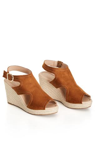 WIDE FIT Mystic Wedge - tan offers at $54.98 in City Chic