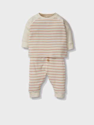 Baby Organic Waffle Stripe Pj Set offers at $35 in Peter Alexander