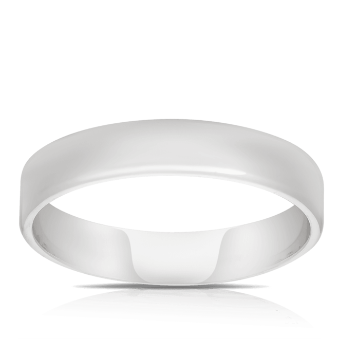 Men's Plain Wedding Band in 9ct White Gold offers at $699 in Wallace Bishop