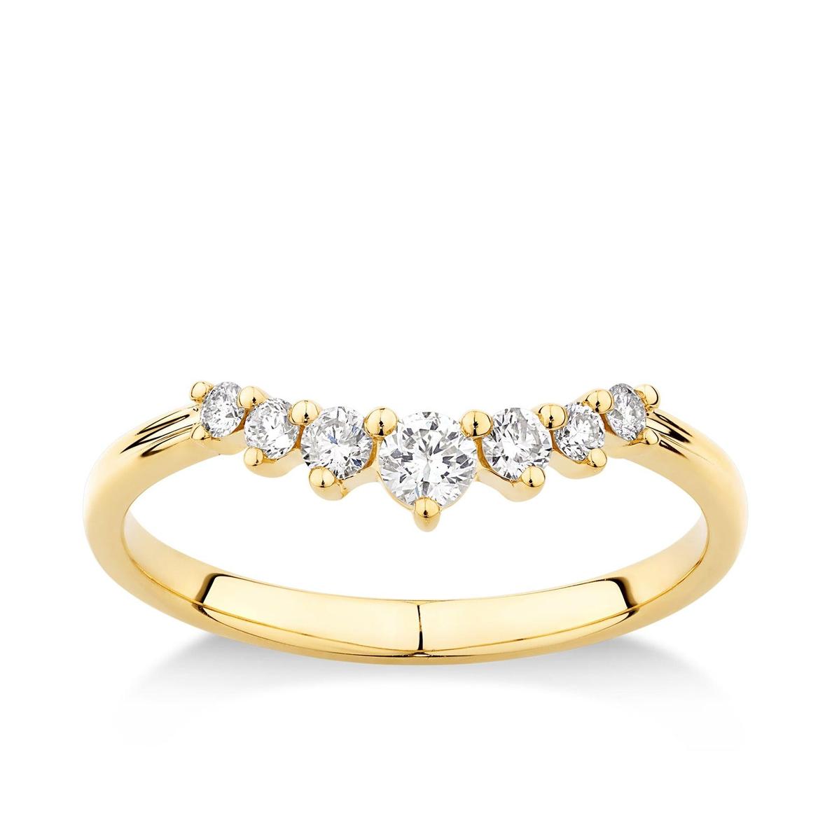 0.25ct TW Diamond Dress Wedding Ring 9ct Yellow Gold offers in Wallace Bishop