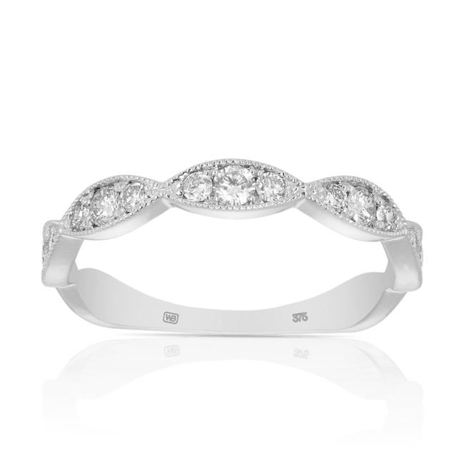 0.36ct TW Diamond Wedding & Anniversary Band in 9ct White Gold offers at $949 in Wallace Bishop