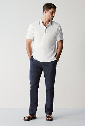 COTTON INTERLOCK CONTRAST TRIM POLO offers at $119 in Trenery
