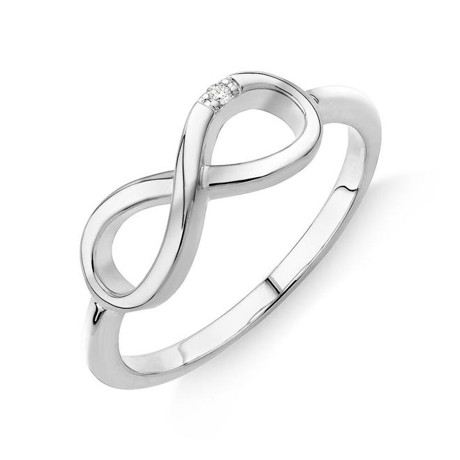 Diamond Accent Infinity Ring in Sterling Silver offers at $99 in Michael Hill