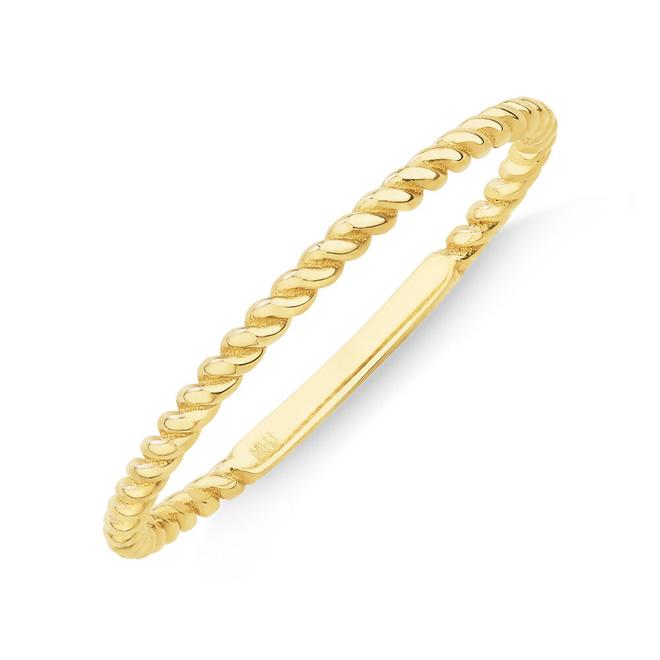 Twisted Band Ring in 10kt Yellow Gold offers at $159 in Michael Hill