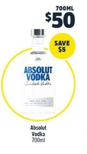 Absolut - Vodka 700ml offers at $50 in BWS