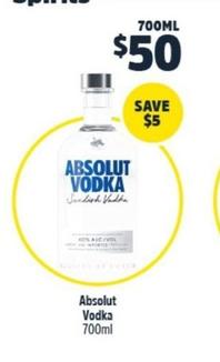 Vodka offers at $50 in BWS