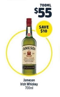 Jameson - Irish Whiskey 700ml offers at $55 in BWS