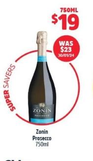 Zonin - Prosecco 750ml offers at $19 in BWS