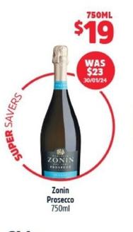 Zonin - Prosecco 750ml offers at $19 in BWS