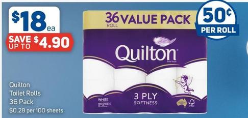 Quilton - Toilet Rolls 36 Pack offers at $18 in Foodland