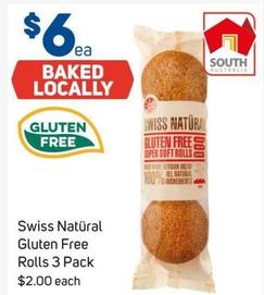 Swiss Natural - Gluten Free Rolls 3 Pack offers at $6 in Foodland