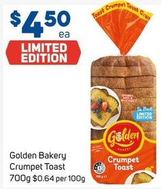Golden - Crumpet Toast 700g offers at $4.5 in Foodland