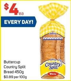 Buttercup - Country Split Bread 450g offers at $4 in Foodland