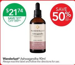 Wanderlust - Ashwagandha 90ml offers at $21.74 in TerryWhite Chemmart