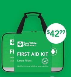 TerryWhite Chemmart - First Aid Kit 78 Pieces offers at $42.99 in TerryWhite Chemmart