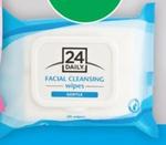 24 Daily - Facial Cleansing Wipes Gentle 25 wipes offers at $2.99 in TerryWhite Chemmart